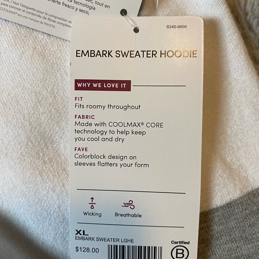 BRAND NEW🩷Athleta Gray and White Crewneck Sweater - Picture 4 of 4